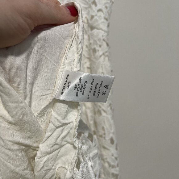 ASTR the Label Lace A-Line‎ White Midi Dress Size Small - Picture 8 of 10